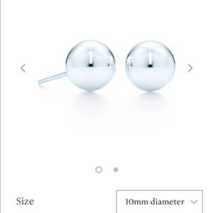 Tiffany&Co 10mm sterling silver ball earrings!!!!